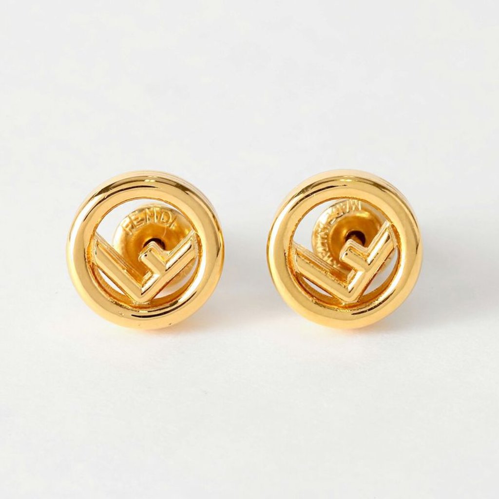 Fendi Earrings F Is Soft Togo Old